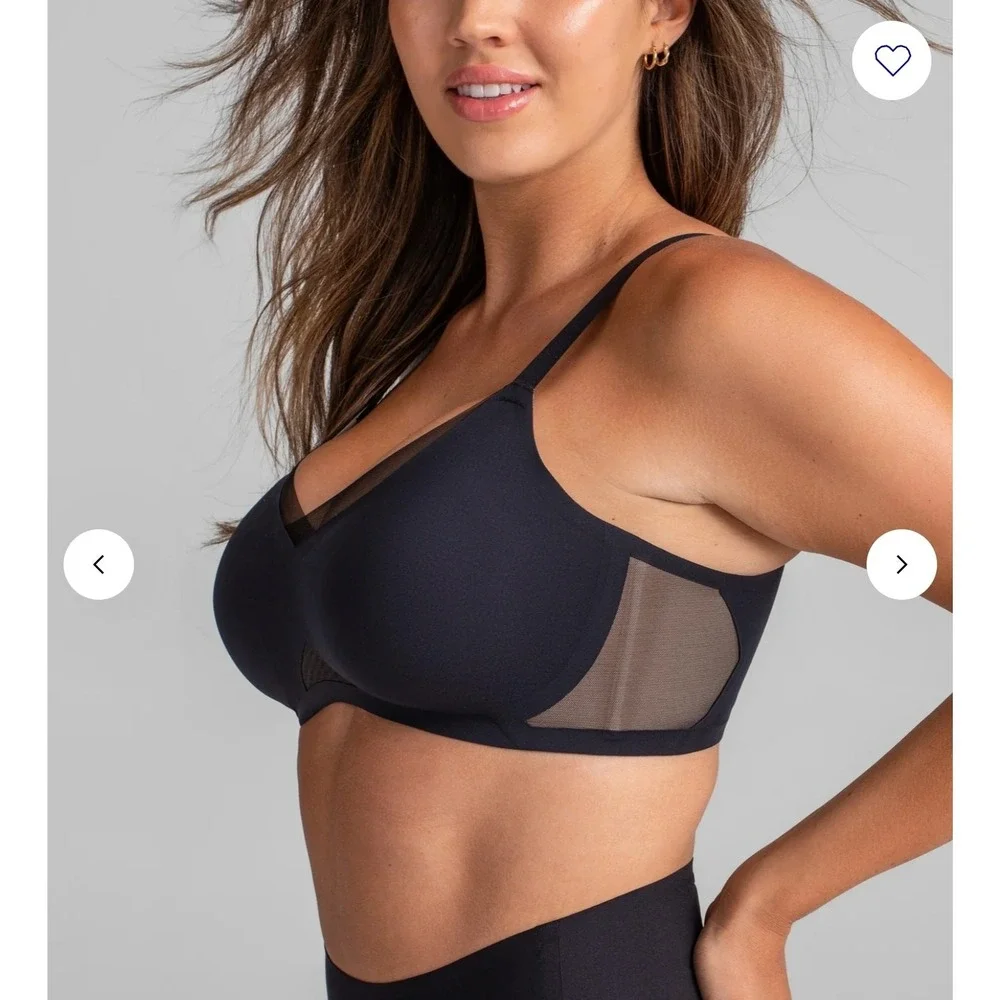 HoneyLove Runway Cross Over Bra Size XL Undergarment‎ GUC Black Comfort Lined
